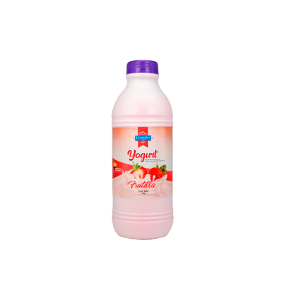 Yogurt con trozos de frutilla